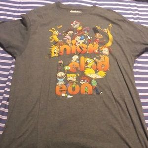 Gray Retro Nickelodeon Tee